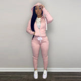 Autumn Sporty Women's Set Hooded Sweatshirt Jogger Pants Set Activewear Tracksuit Two Piece Set Print Fitness