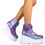 Zingj New Platform Base Colorful High Help Casual Women's Shoes Large Size Women's