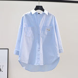 Long-Sleeved Shirt 2025 Spring And Autumn Thin Casual Korean Version Of The Open Shirt Simple Loose Fashion Thin Coat