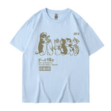 Cartoon Cat Print Oversized Short Sleeve TeeOutfit