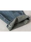 Design Streetwear Vintage High Waist Blue Jeans Women Korean Version of Loose And Floor-Length Fashion Pants 2023