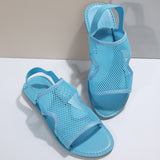 Mesh Breathable Flat-Soled Sandals Women's New Loose Belt Flat Beach Cool Drag
