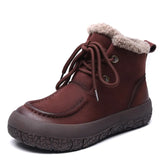 Layer Of Cowfleece Martin Boots Women Winter New Thick-Bottom Leisure Short Boots Warm Plus Cotton