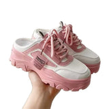 Wear The 2025 Autumn New Heel-Free Old Dad Shoes One Foot Pedal Large Casual