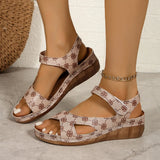 Asia Color Magic Stick Thick-Soled Sandals Women Large Size Slope And Exposed Toe Beach Cool Slippers