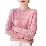 Girl Feeling Jasmine Sweater Knitted Retro Collar Top Autumn And Winter Thick Bottom Shirt