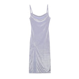 Women's Clothing 2025 New Spring And Summer Fashion Sexy Repair Fork With Dress