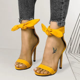 Fine Heel Women's Shoes Women's Bows And Fashion Fish-Mouthed Sandals In The Spring And