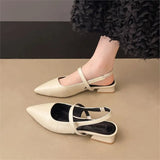 2025 New Flat-Bottomed Sandals Soft Leather Tip-To-Head Shallow Sandals Women's