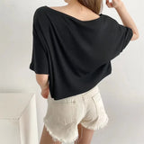 Zingj Trend Women's Wear Summer New Round-Neck Half-Sleeved T-Shirt Style Short Navel