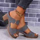 Large-Size Thick And Cool Slippers Women's Shoes Summer New Word With Fish Mouth