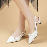 Patent Leather Heeled Sandals Women 2025 Summer New Retro Style And Korean Version Of Casual Single-Shoe