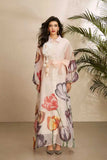 Court-Print Bubble-Sleeved Dress Women's Autumn Strap-In Belt Design Super Fairy Long Dress