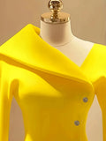 Big Collar Elegant Knitted Jersey Solid Color Front Row Fake
