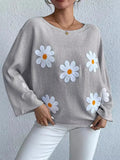 Embroidered Flower Women's Clothing 2025 New Loose One-Word Shoulder Jacket