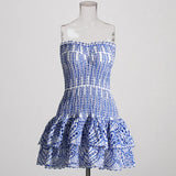 Heavy Industry High-Sense Dress Women's 2025 Summer New Sick Flower Slimming Small Short