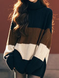 High-Necked Sweater Women's Autumn And Winter New Korean Atmosphere Soft Languid Outside Wearing Knitwear