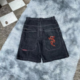 Baggy Denim Shorts Harajuku Y2K Jeans Hip-Hop Vintage Summer Brother 211-0-Outfit