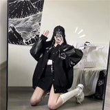 Black Retro Jacket Baseball UniformOutfit