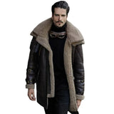 Winter New Imitation Leather Velvet Men's Coat Station Explosion Thick Coat Black