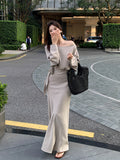 Xixi 2025 Spring New Temperament Chiffon Shirt + High-Waist A-Word Half-Body Dress Two-Piece Suit Woman