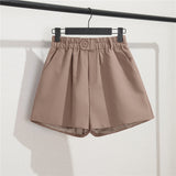 Zingj Shorts Female Summer Dress 2024 New Korean Version Of High Waist A-Word Wide Leg Pants Loose Show Thin Wear Casual