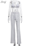 Long Sleeve Blazer Suit Set Glitter Sexy Loose Blazer Suit Fpr Night Club Party Streetwear 3 Piecet Set Women 2023