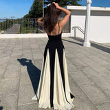 Zingj Women's Fall 2024 New Fashion Temperament Elegant Sexy Royal Sister Slim Bump Color Halter