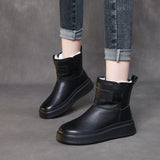 Integrated Head Layer Of Cowhide Warm Snow Boots Women Winter New Plus Velvet Thick Cotton Shoes Wool Leather