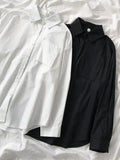 Women School Shirts JK Blouse Preppy Style Autumn Japan Long Sleeve Girls Black Shirt Harajuku Button Up Ladies