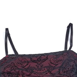 Dark Wind Flocking Suspenders, Chest Style, Wind Lace Flared Trousers, Asymmetrical Aprons, Two Sets Of