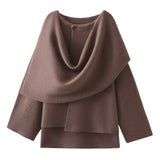 And Winter New Women's Loose Casual Cape Shawl Knit Sweater