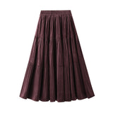 Hundred Folded Skirt Women Autumn And Winter Loose High Waist Thin Shaded A Word Umbrella Skirt Long Swing