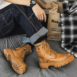 Zingj Men's High Top Vintage Boot