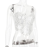 White Sequin Corset- Outfit