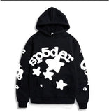 2025 Spoder Spider Web Print Hooded Hooded Hooded Hooded Casual Loose