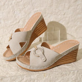 Zingj Summer New Large Size With Slippers Female A Word With Casual Solid Color Thick Bottom