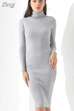 Sweater Dress Women 2023 Warm Knitted Dresses Black Vintage Winter Long Sleeve Dress Warm Autumn Womens
