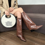 2025 New Sharp Head Thick And Long Trouser Boots Children Net Red Fashion High Boots High Boots High Fashion