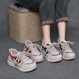 Layer Kraft Mesh Breathable Thick Base Old Dad Shoes 2025 Spring Sports Casual Shoes Women Comfortable Soft Sole Single