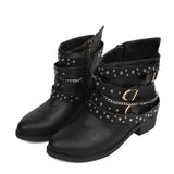 Zippered Martin Boots Women Fall 2025 New Punk Rincley Casual Boots
