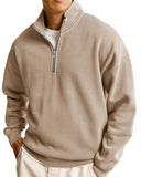 New Men's Sweatshirt Fashion Casual Half Zipper Collar Long Sleeves Of The Jacket