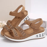 Female Thick Bottom Slope Sandals Large-Size With A Glide Water Drill Thick Bottom Cushion Sandals