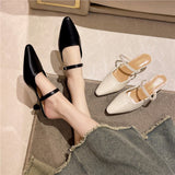 Women's New French Bag Head In The Summer Of 2025 With Cool Drag Pointed Shoes Wearing