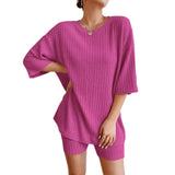 2025 Fashion Casual Spring Round-Neck Loose Women's Shorts