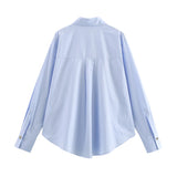 New Button-Down Clip Loose-Fitting Shirt