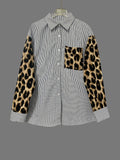 Loose Spliced Striped Shirt