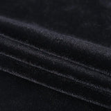 Black Velvet Spaghetti Strap Dress Front Ruched Mini Skinny Sleeveless Off Shoulder Women Fashion Elegant Party