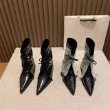 Small Western Cowboy Short Boots In The Autumn And Winter Of 2025, Sharp Bow Sleeves And Trouser