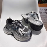 Small 7Cm Casual Sneakers 2025 Spring New Fried Street Thick Bottom Height Old Dad